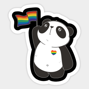 Panda Rainbow Flag LGBT Sticker